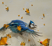 Tiffany Miller Russell - Paper Sculpture - Blues and Sulphurs