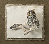 Tiffany Miller Russell - Paper Sculpture - Wolf Repose