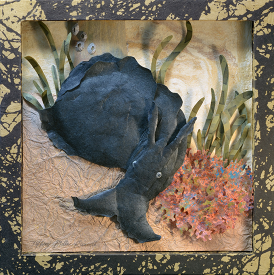 Tiffany Miller Russell - Black Water Rabbit - Cut Paper Sculpture